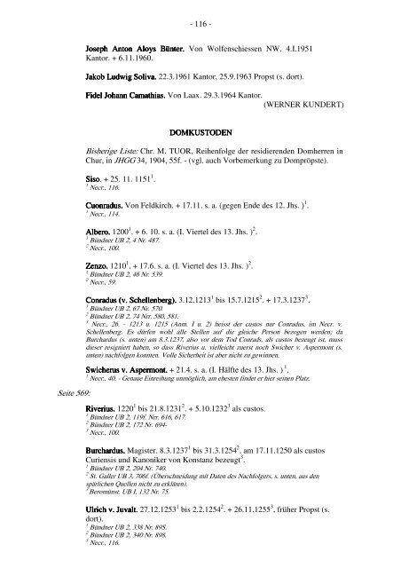 Liste der Bischöfe und Domherren des Bistums Chur - Burgenverein ...