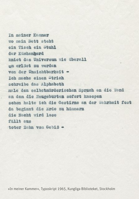 flucht und verwandlung nelly sachs, schriftstellerin, berlin / stockholm