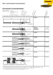 Kunststoff-Lichtwellenleiter - Banner Engineering