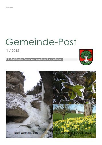 Gemeinde-Post 1 / 2012 - Heimenschwand