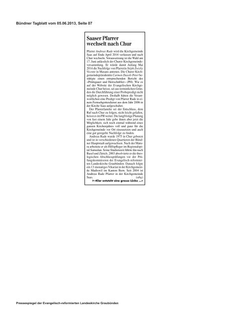 Pressespiegel 23_13 vom 01.06. bis 07.06.2013.pdf - Evangelisch ...