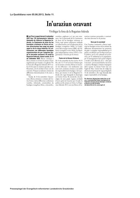 Pressespiegel 23_13 vom 01.06. bis 07.06.2013.pdf - Evangelisch ...