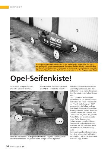 Opel-Seifenkiste! - ALT-OPEL Interessengemeinschaft von 1972 e.V.