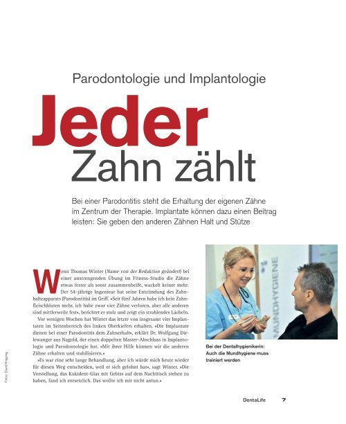 Aktuelle Ausgabe 01/2013 - Dr. med. dent. Christian Gobrecht