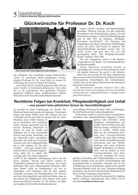 ZukunftsWerkStadt Ausgabe März 2013 - Stadt Leinefelde Worbis