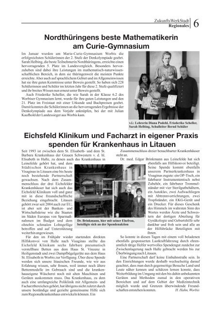 ZukunftsWerkStadt Ausgabe März 2013 - Stadt Leinefelde Worbis