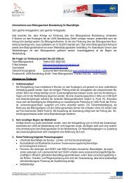 Informationsblatt für Antragsteller - LASA Brandenburg GmbH