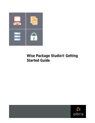 Wise Package Studio Getting Started Guide - Symantec