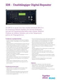 Factsheet IDR – Unabhängiger Digital-Repeater - RUAG