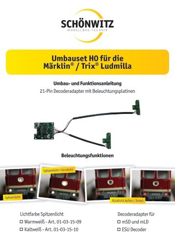 Umbauset H0 für die Märklin® / Trix® Ludmilla - Modellbau Schönwitz