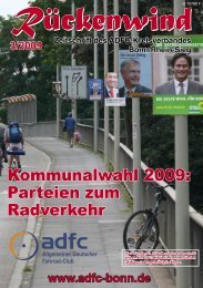 Kommunalwahl 2009: Parteien zum Radverkehr - ADFC Bonn ...