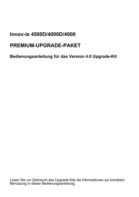 Innov-ís 4500D/4000D/4000 PREMIUM-UPGRADE-PAKET - Brother