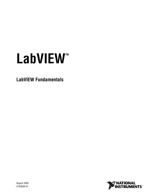 Labview Basicbooks LabVIEW Fundamentals