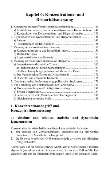 Kapitel 6: Konzentrations- und Disparitätsmessung - Von-der-lippe.org