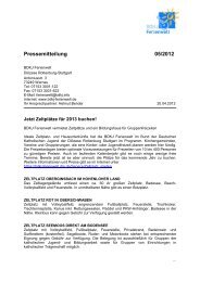 Pressemitteilung 05/2012 - BDKJ Ferienwelt - Diözese Rottenburg ...