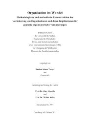 Organisation im Wandel - Universität St.Gallen