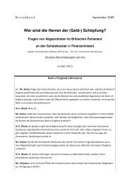 Wer sind die Herren der (Geld-) Schöpfung? - Bernd Senf