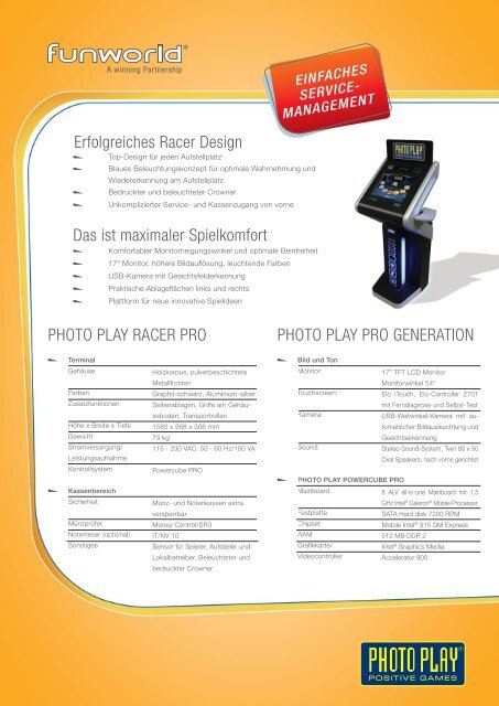 Produktblatt Photo Play Racer Pro - Playworld
