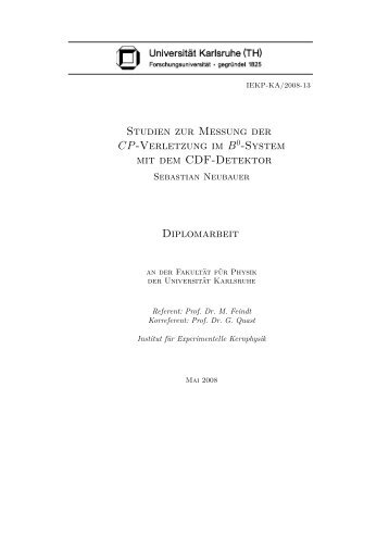 IEKP-KA/2008-13 - Institut für Experimentelle Kernphysik