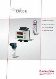 Elektronische Druckaufnehmer, Druckschalter und ... - Bachofen AG