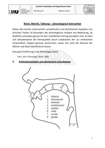 Reim, Metrik, Taktung – phonologisch betrachtet - Blog.de