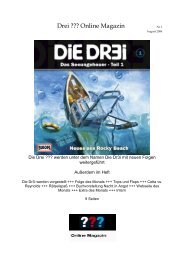 Drei Fragezeichen Online Magazin Ausgabe 1 August