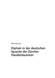 Diplom in der deutschen Sprache der Zürcher ... - EB Zürich