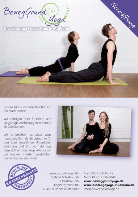 Neueröffnung - BewegGrund Yoga