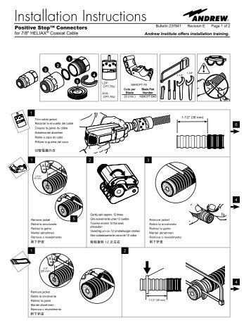 Positive Stop™ Connectors for 7/8" HELIAX Coaxial Cable