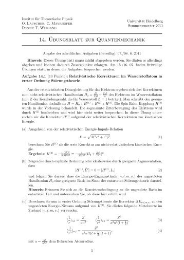 14 - Institut für Theoretische Physik der Universität