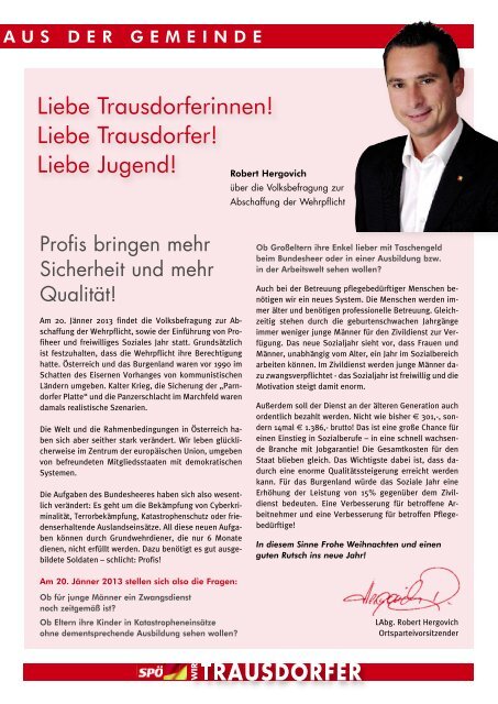 Wir Trausdorfer - bei der SPÖ Trausdorf