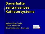 Dauerhafte zentralvenöse Kathetersysteme - AKE