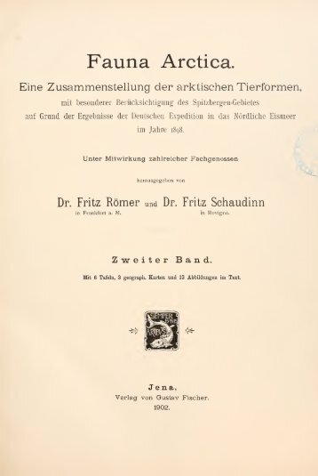 Fauna arctica : eine Zusammenstellung der arktischen Tierformen ...