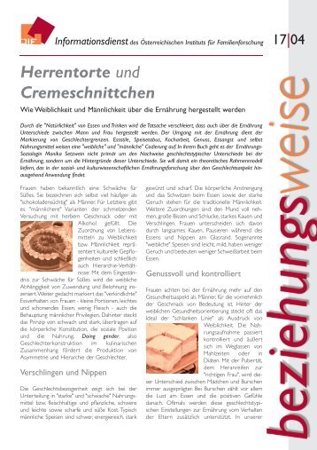 Herrentorte und Cremeschnittchen - Österreichisches Institut für ...