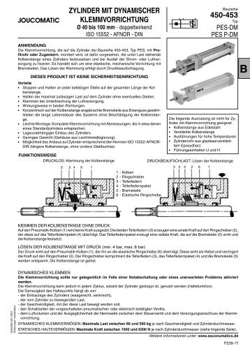 zylinder mit dynamischer klemmvorrichtung 450-453 - ASCO Numatics