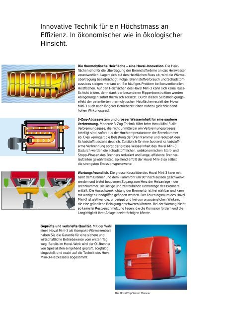 Hoval Mini-3 Öl-Kompakt-Wärme- zentrale für Ein- bis ...