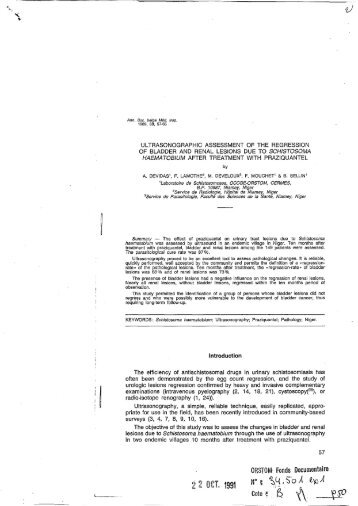Ultrasonographic assessment of the regression of bladder - Horizon ...