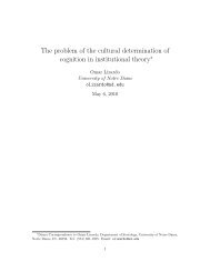 The problem of the cultural determination of cognition in institutional ...