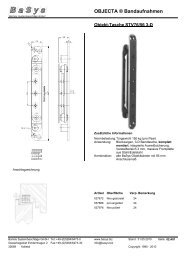 OBJECTA ® Bandaufnahmen - Bartels Systembeschläge GmbH