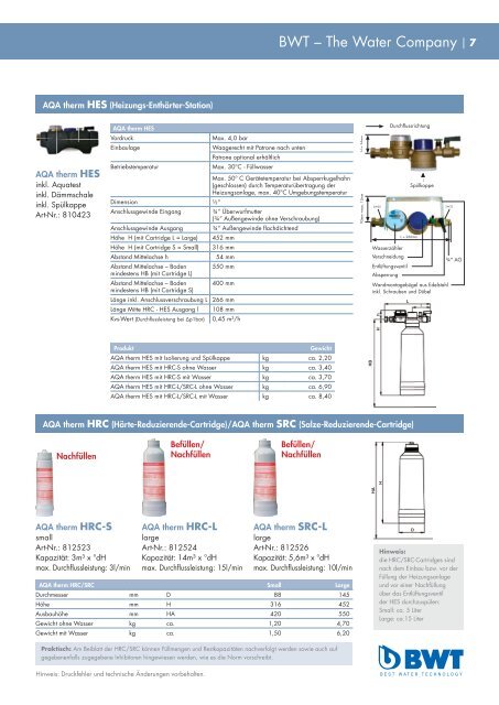 BWT AQA therm - Broschüre