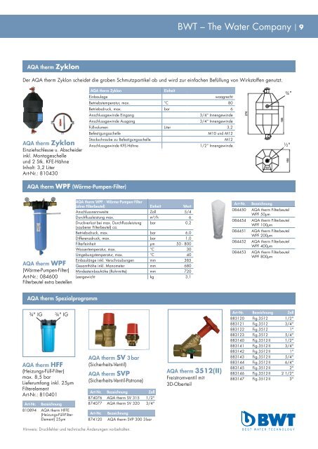 BWT AQA therm - Broschüre