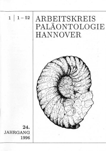 24. - Arbeitskreis Paläontologie Hannover
