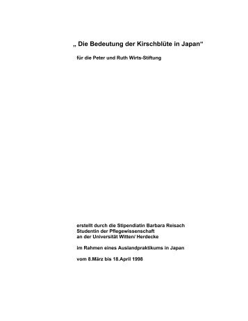 „ Die Bedeutung der Kirschblüte in Japan“ - Prw-kultur.de