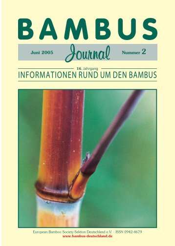 Bambus - Forum der European Bamboo Society Sektion ...