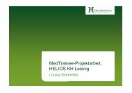 Prozessoptimierung bei interprofessioneller ... - Helios Kliniken