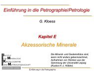 Einführung in die Petrographie/Petrologie - 