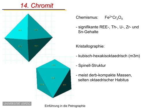 Einführung in die Petrographie/Petrologie - "Akzessorische Minerale ...