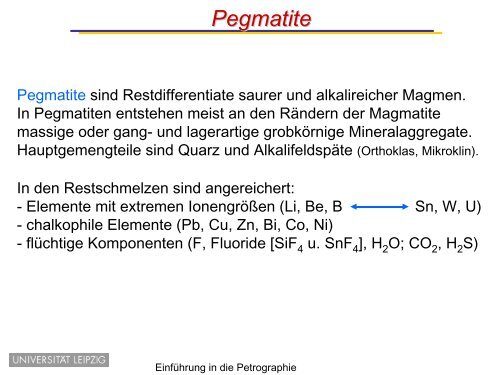 Einführung in die Petrographie/Petrologie - "Akzessorische Minerale ...
