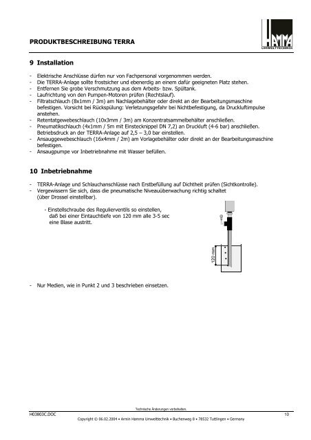 H03803C.doc - Armin Hamma Umwelttechnik