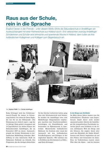 Zürcher Mittelschulen feiern - Bildungsdirektion - Kanton Zürich